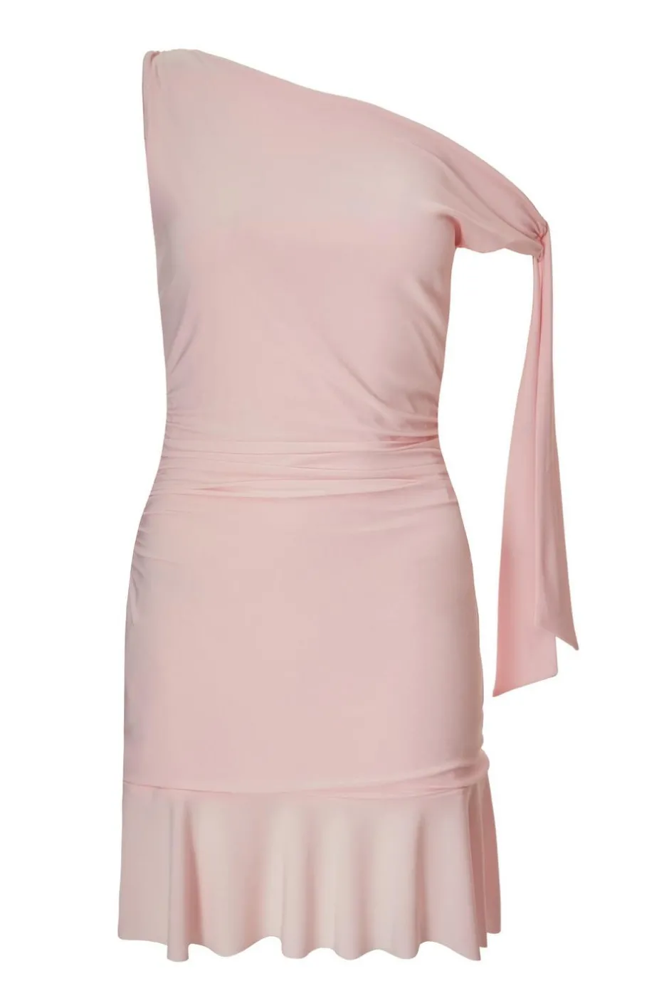 Quiz Asymmetric Mini Dress Baby Pink Sale