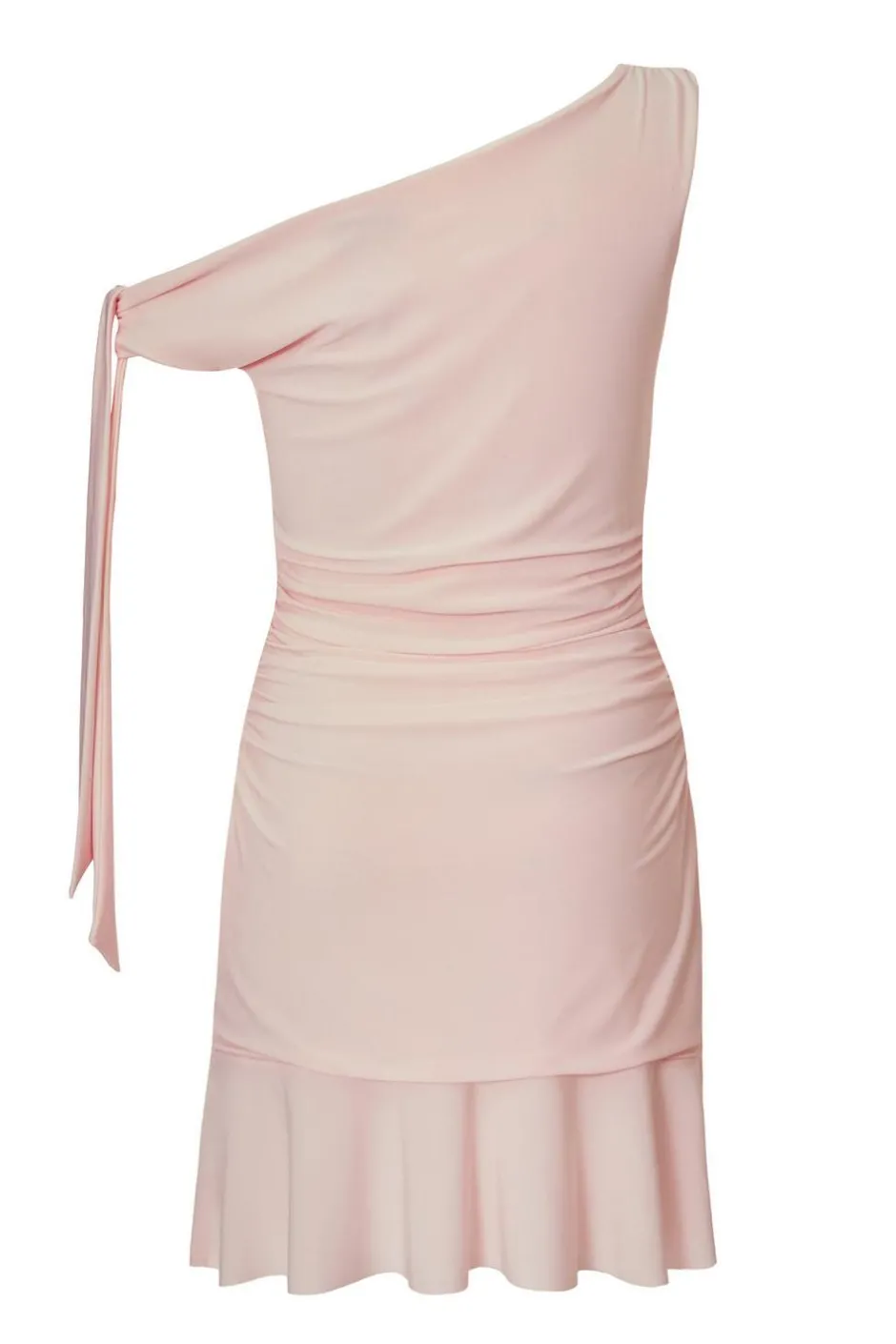 Quiz Asymmetric Mini Dress Baby Pink Sale