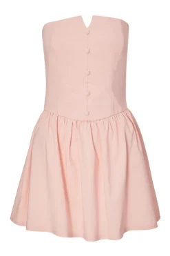 Quiz Baby Pink Bandeau Mini Dress