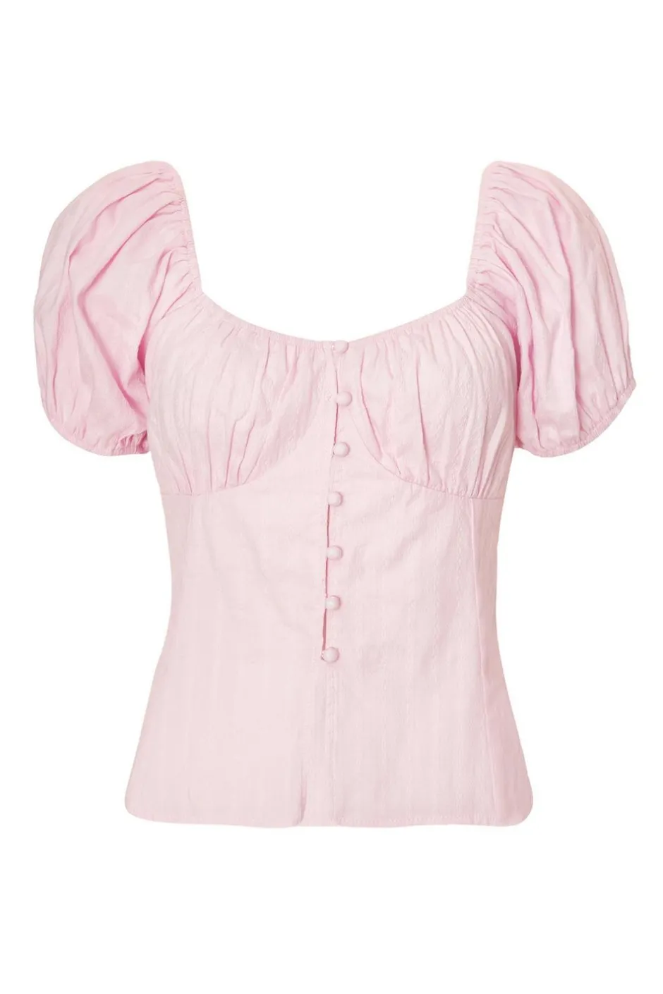 Quiz Baby Pink Button Front Top Outlet