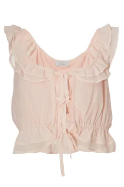 Quiz Baby Pink Ruffle Crop Top Discount