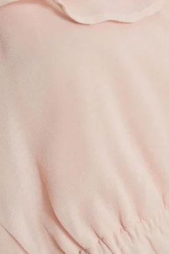 Quiz Baby Pink Ruffle Crop Top Discount