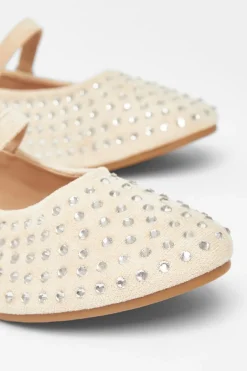 Quiz Diamante Ballet Pumps Beige Best