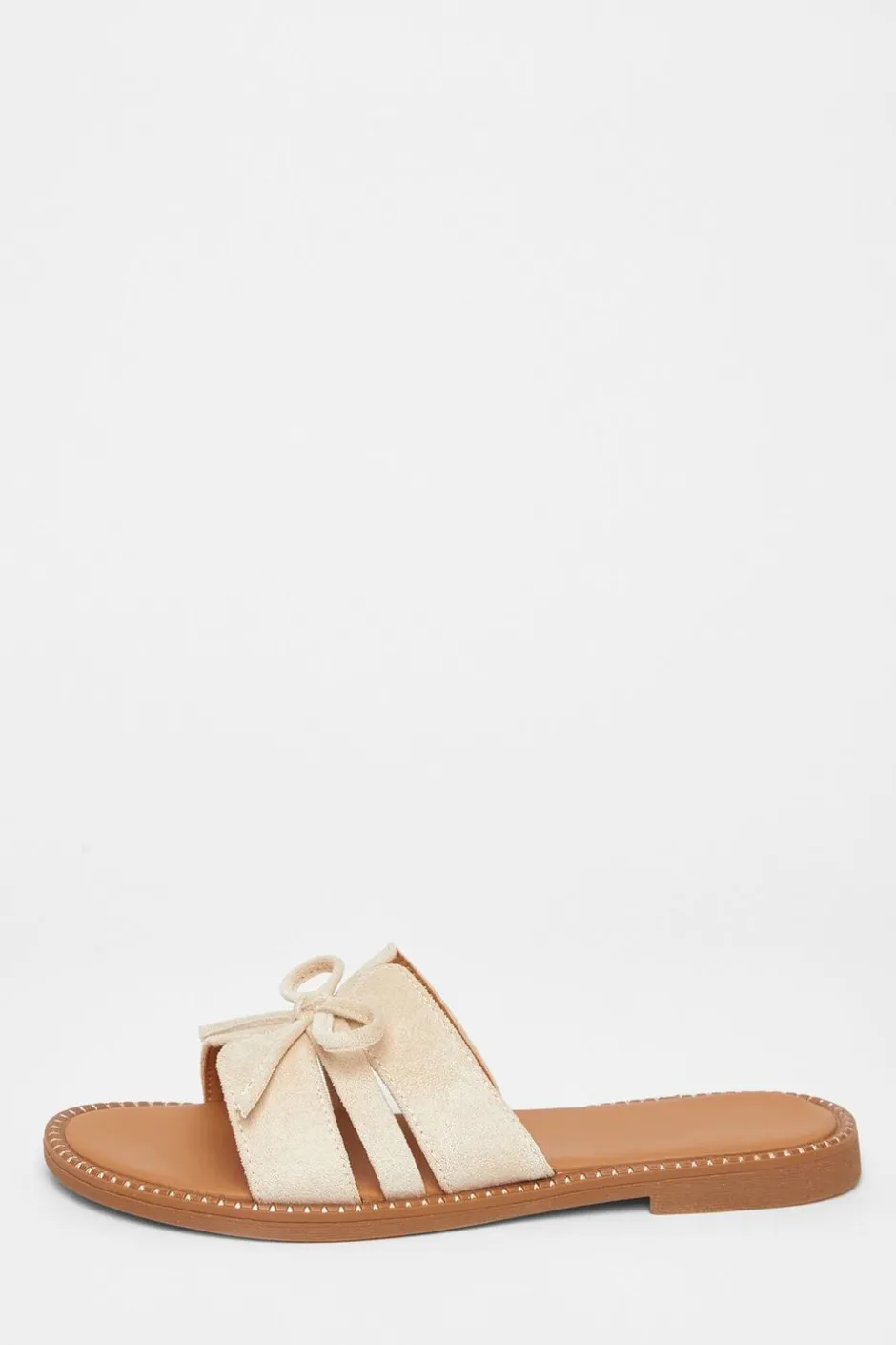 Quiz Faux Suede Flat Sandals Beige Best