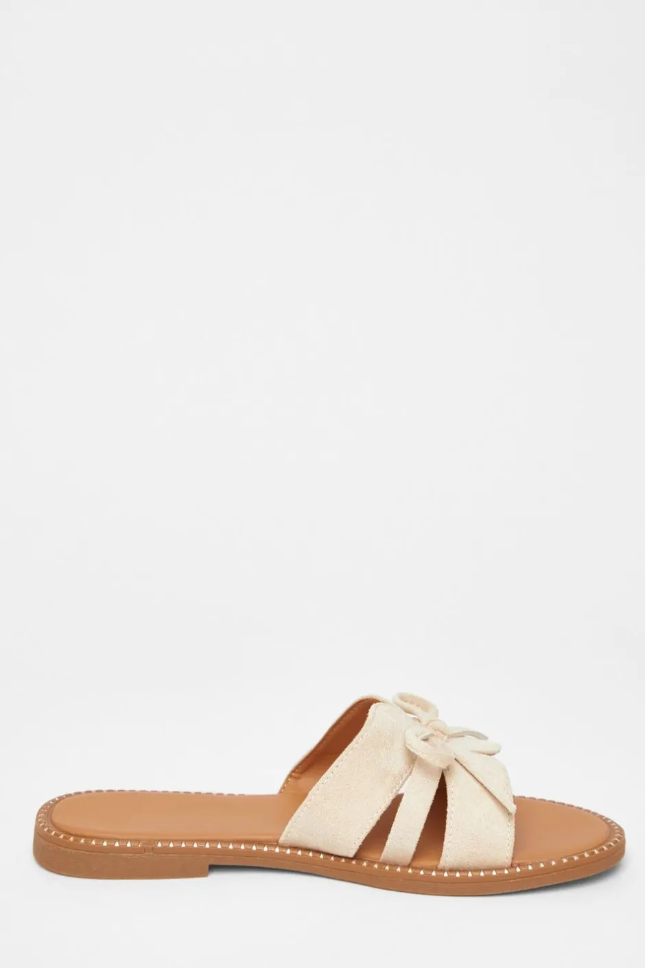 Quiz Faux Suede Flat Sandals Beige Best