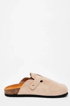 Quiz Beige Faux Suede Mules Hot