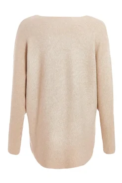 Quiz Knit Foil Detail Jumper Beige New
