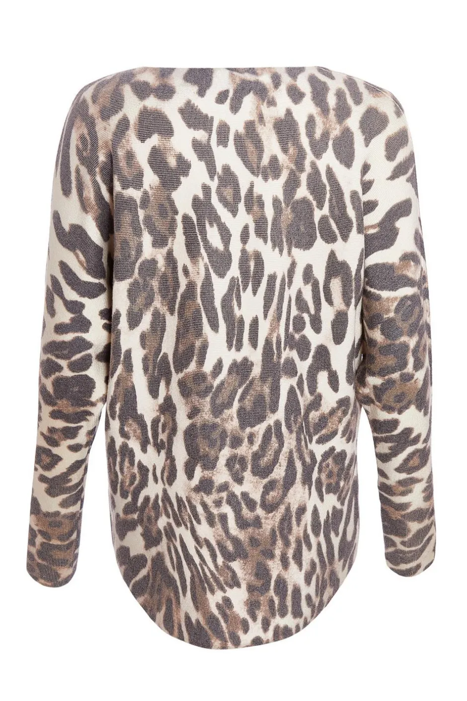 Quiz Beige Knit Leopard Print Jumper Best