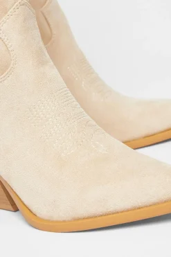 Quiz Western Boots Beige Clearance