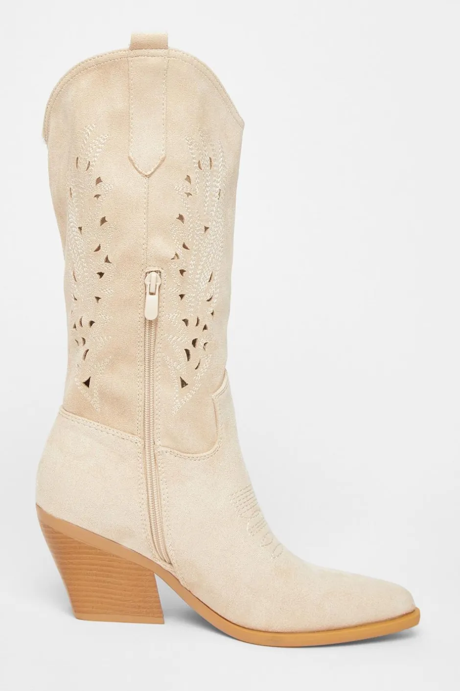 Quiz Western Boots Beige Clearance