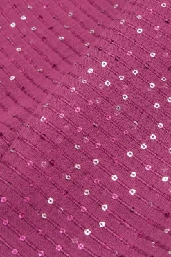 Quiz Sequin Scarf Berry New