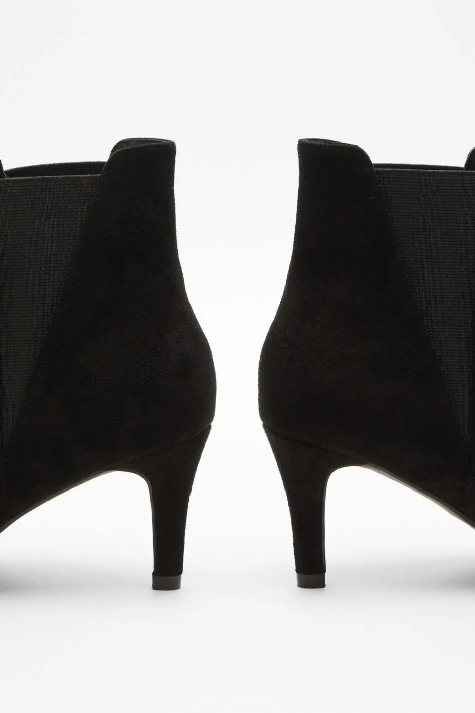 Quiz Black Ankle Heeled Stretch Boots Clearance