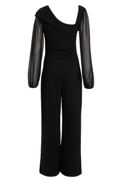 Quiz Black Asymmetric Buckle Detail Jumpsuit Online