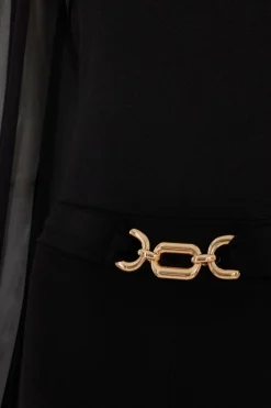 Quiz Black Asymmetric Buckle Detail Jumpsuit Online