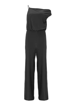 Quiz Asymmetric Draped Jumpsuit Black Online