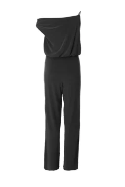 Quiz Asymmetric Draped Jumpsuit Black Online