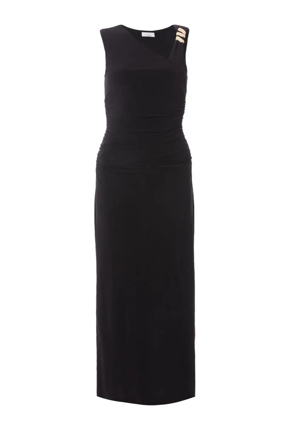 Quiz Black Asymmetric Midaxi Dress Outlet