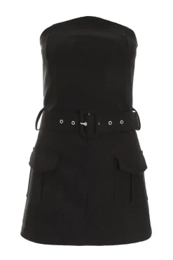 Quiz Black Bandeau Belted Playsuit Sale