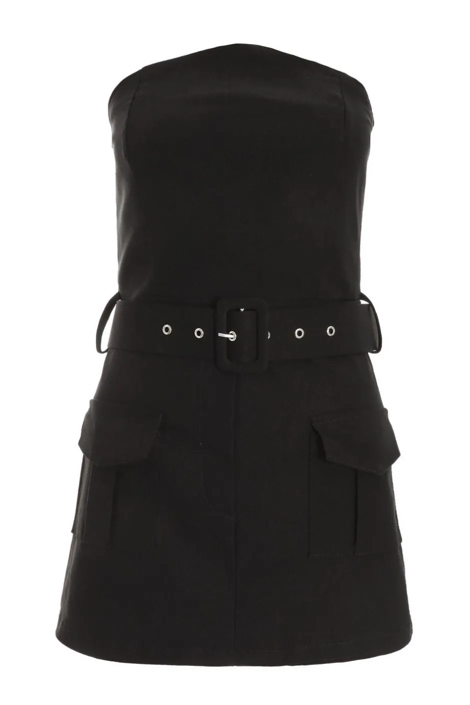 Quiz Black Bandeau Belted Playsuit Sale