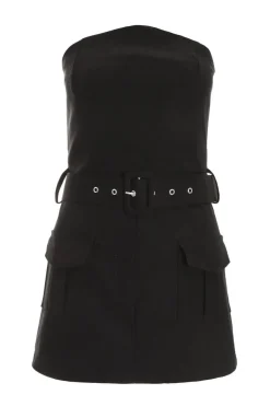 Quiz Black Bandeau Belted Skort Playsuit Best