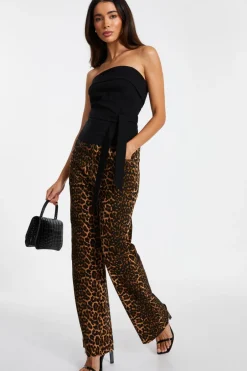 Quiz Black Bandeau Belted Top Best