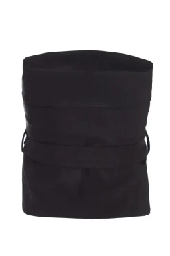Quiz Black Bandeau Belted Top Best