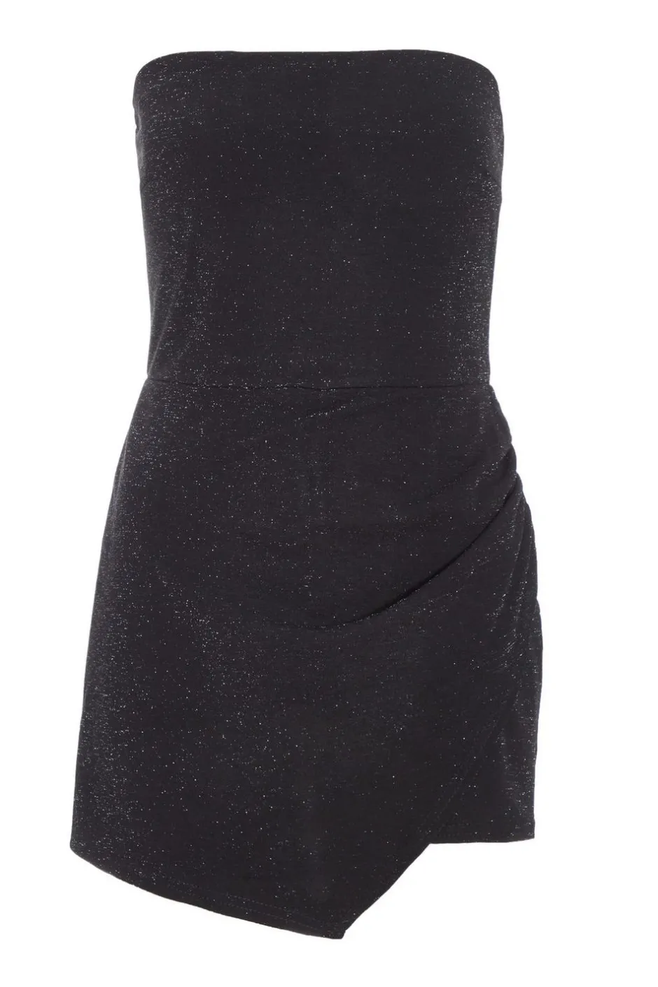 Quiz Black Bandeau Glitter Skort Playsuit Online