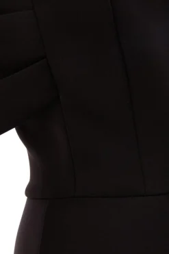 Quiz Black Bardot Midi Skater Dress Sale