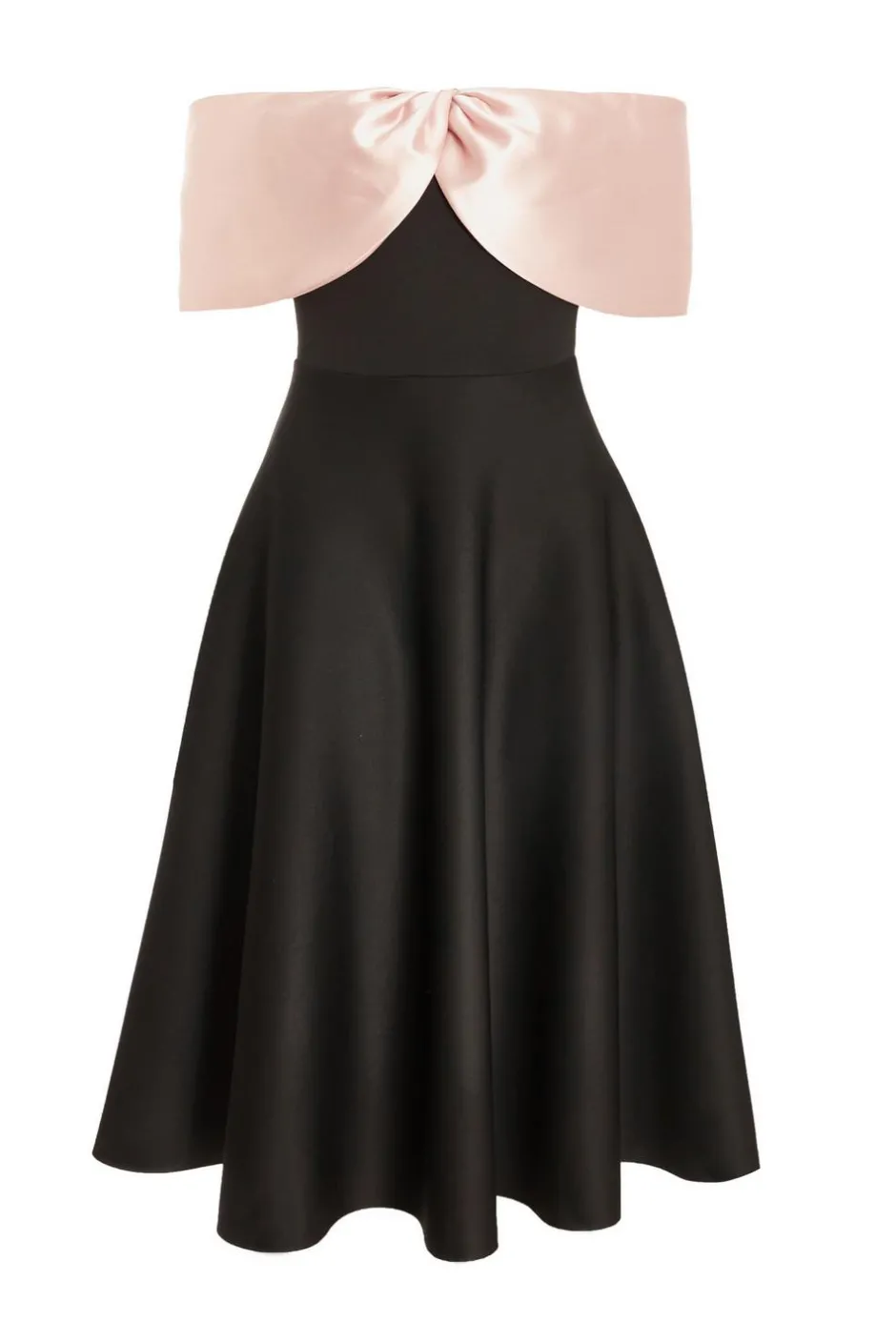 Quiz Black Bardot Midi Skater Dress New