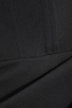 Quiz Black Bardot Wrap Maxi Dress