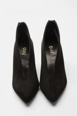 Quiz Black Block Heel Shoes Boots Hot
