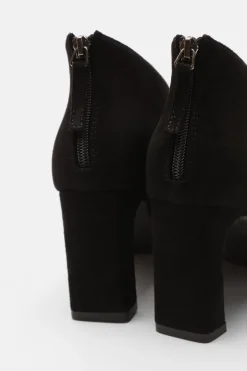 Quiz Black Block Heel Shoes Boots Hot