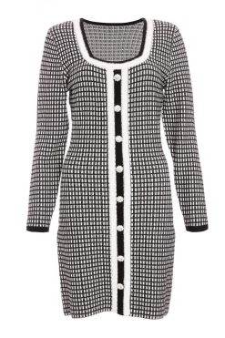 Quiz Black Boucle KnitJumper Dress Best