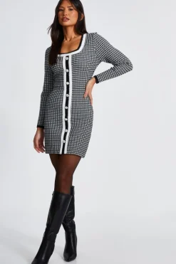 Quiz Black Boucle KnitJumper Dress Best