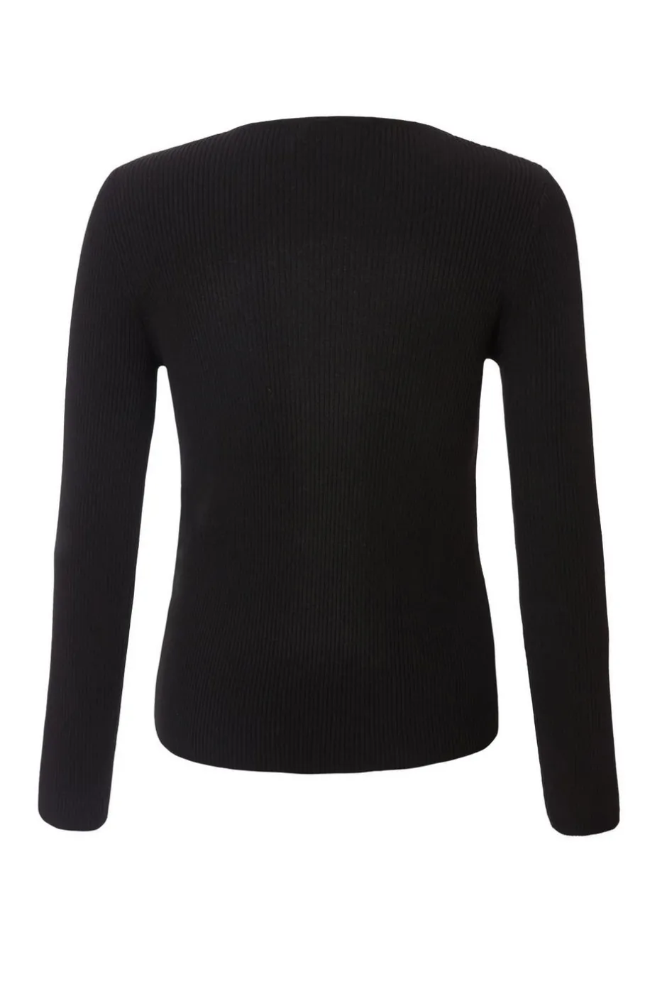 Quiz Bow Detail Knitted Top Black Hot