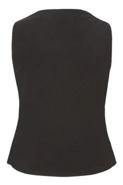 Quiz Black Bow Detail Waistcoat Outlet