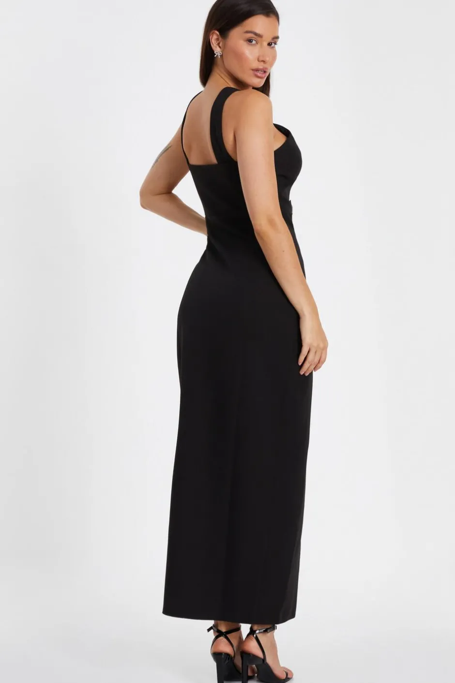 Quiz Black Bow Front Maxi Dress Sale