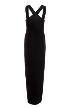 Quiz Black Bow Front Maxi Dress Sale