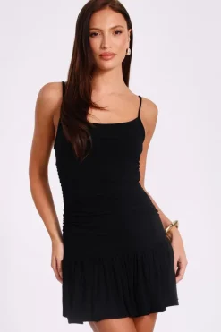 Quiz Bubble Hem Mini Dress Black Best