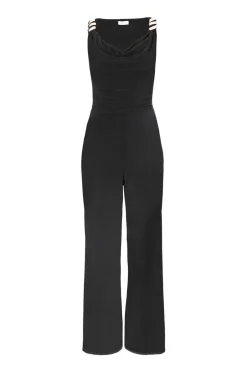 Quiz Black Buckle Detail Jumpsuit Hot