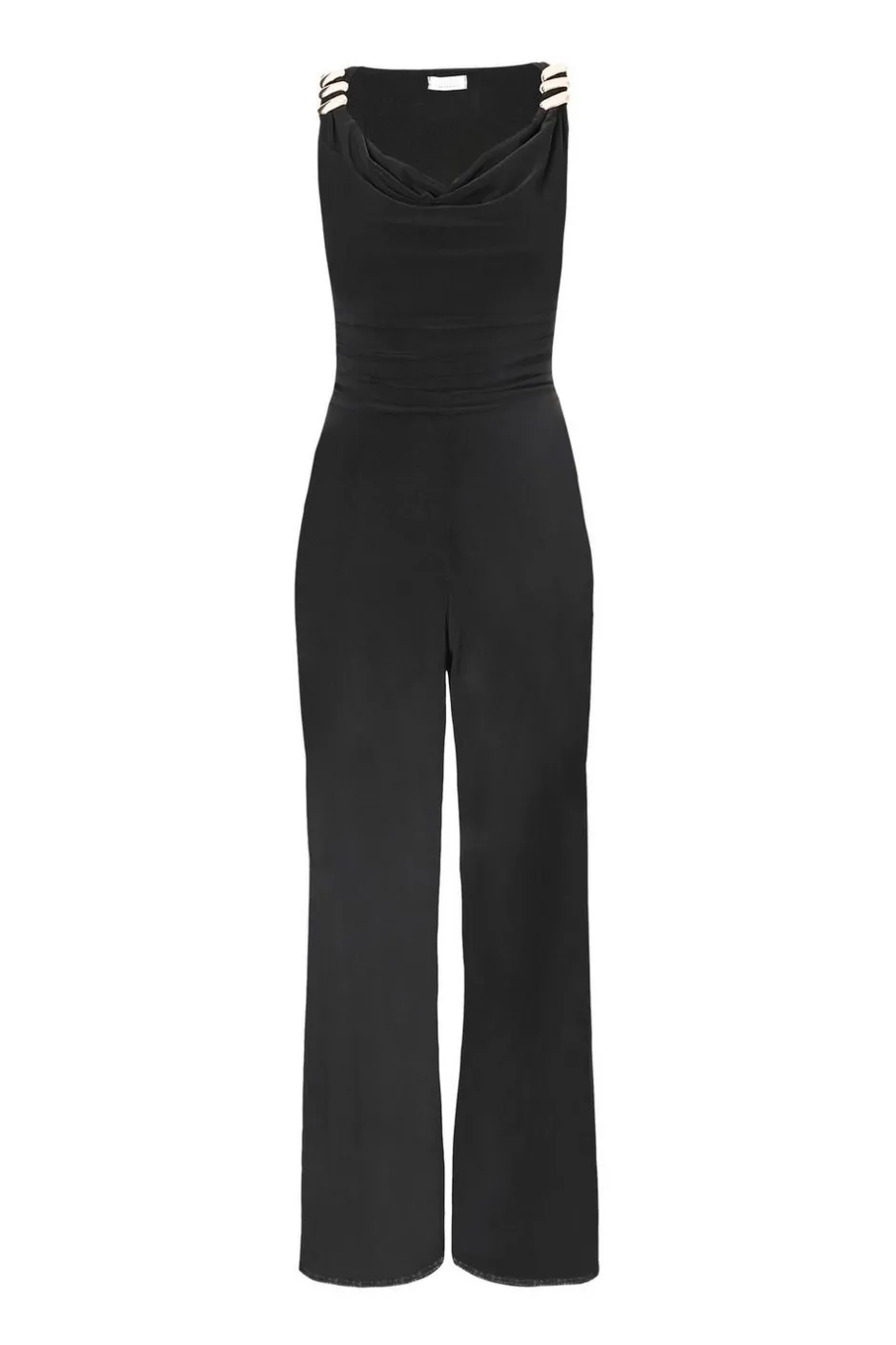 Quiz Black Buckle Detail Jumpsuit Hot