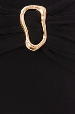 Quiz Buckle Detail Trousers Black Hot