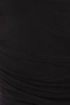 Quiz Buckle Drop Shoulder Top Black Best