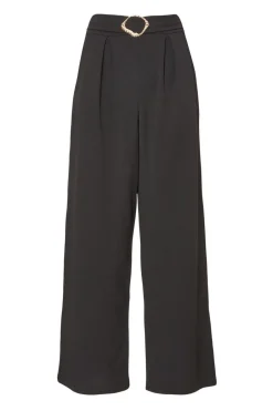 Quiz Buckle Front Palazzo Trouser Black New