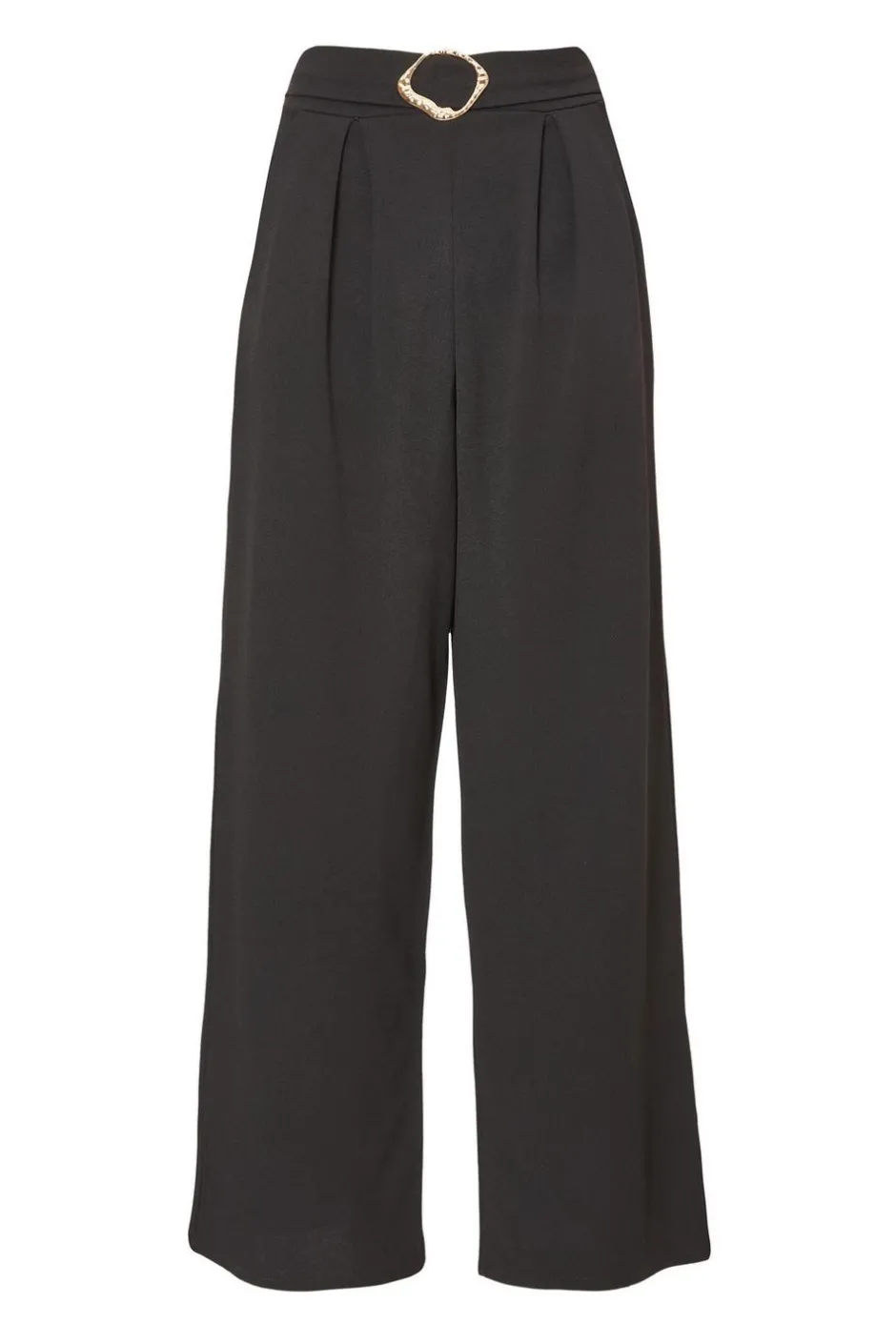 Quiz Buckle Front Palazzo Trouser Black New