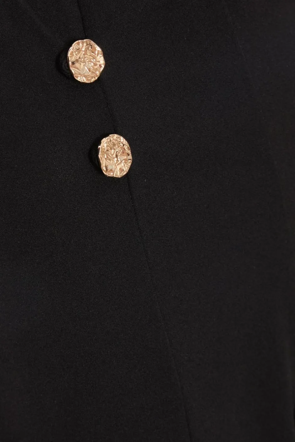 Quiz Button Detail Palazzo Trousers Black Outlet