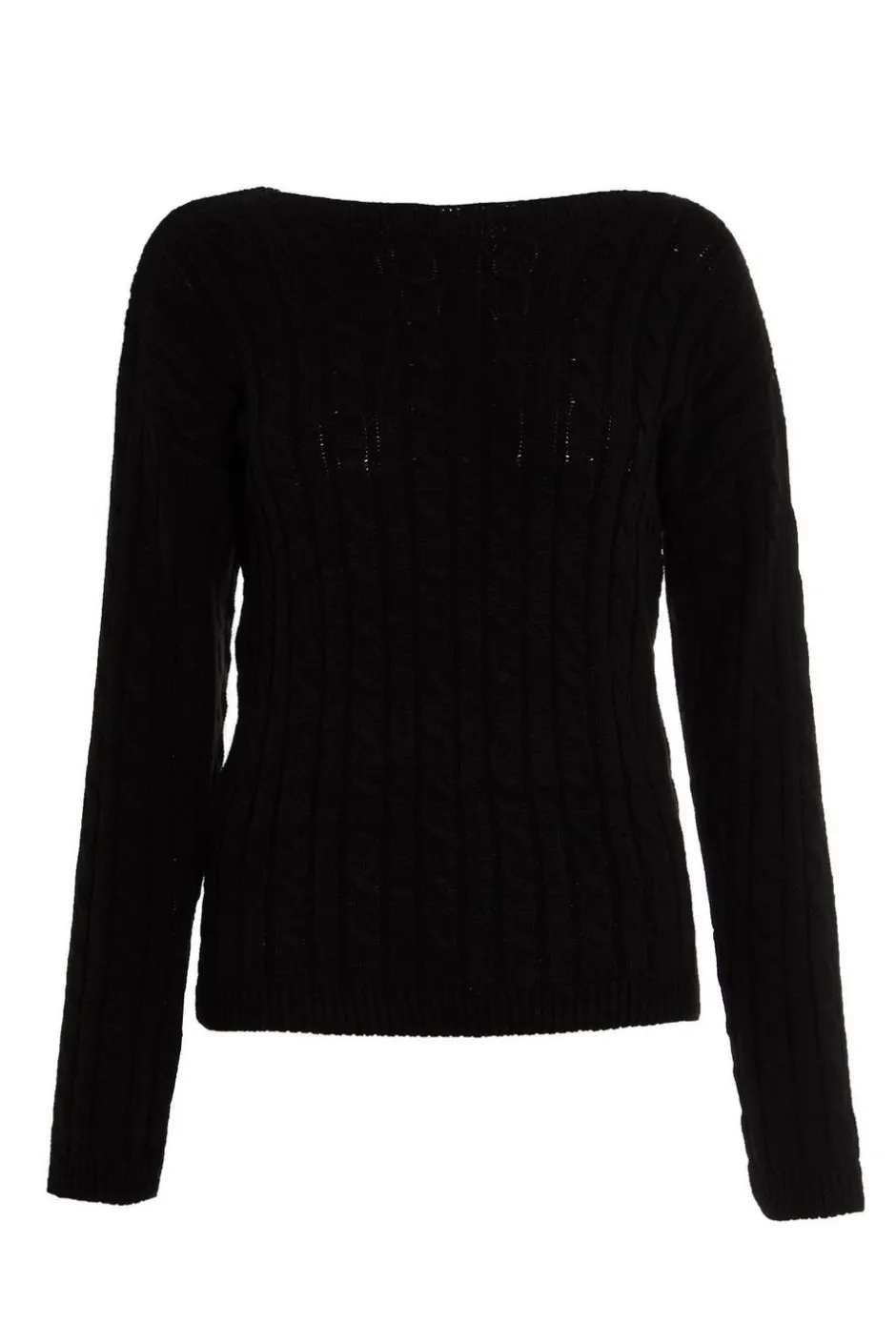 Quiz Black Cable Knit Jumper New