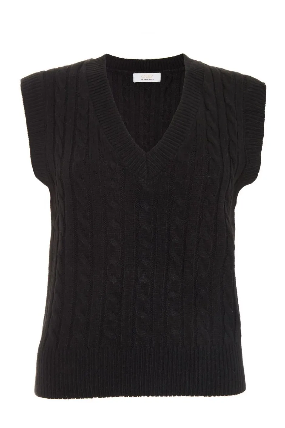 Quiz Black Cable Knit Tank Top New