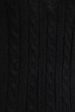 Quiz Black Cable Knit Tank Top New