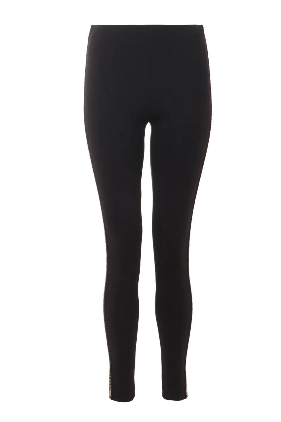 Quiz Black Chain Trim Leggings New